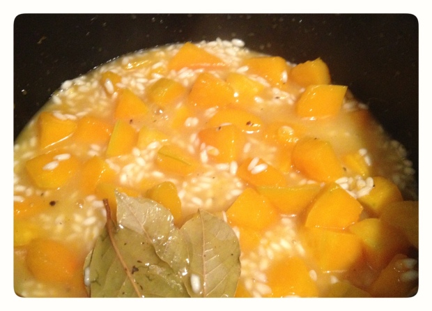 Butternut Squash Risotto Cooking